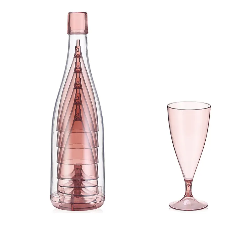 ファンシーヴィンテージ使い捨てバルクパープルブルーピンク再利用可能なステムレスプラスチックワイングラスアソートカラーパーティープラスチックグラス