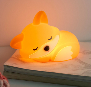 trending product 2026 Cute Animal Fox Silicone night <b>light</b> Portable Bedroom Touch Control USB Rechargeable LED Lamp For kids - Product Image 4
