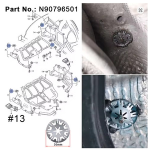 Kit de Placas Protectoras para Chasis de Coche Winning Path Point, 30 Piezas, Tornillos de Fijación de Acero y Nylon, Arandelas para Volkswagen Audi - Product Image 3
