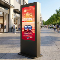 Kiosque extérieur haute luminosité de 43 pouces, personnalisable, étanche, écran LCD numérique extérieur sur pied, écran publicitaire