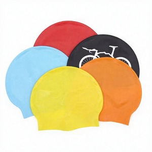 Vente directe usine – Bonnet <span class=keywords><strong>de</strong></span> natation en silicone pour <span class=keywords><strong>homme</strong></span>, style drapeau, couleur unie, imprimé, étanche, pour compétition - Product Image 1