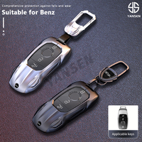 Coque de clé de voiture en alliage de zinc pour Mercedes Benz AMG Classe A C E S G GLC CLE CLA GLB W177 W205 W213, accessoires pour clé