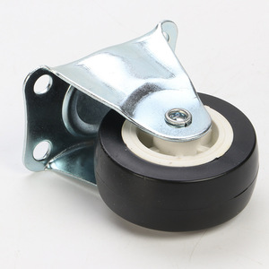Furniture <b>Caster</b> 2 Inch Red Rubber <b>Wheel</b> Plate Mount Directional Durable Industrial Use - Product Image 3