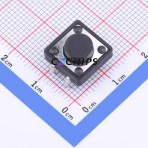 TSF001A05526A Tactile Switch DIP-4P,12x12mm Switch Round Button 2.6N Through Hole 12mm - Product Image 1