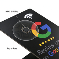 Support de carte NFC pour avis clients en forme de L, en PVC, sans contact, pour table, certifié ISO14443A CE RoHS, modèle NTAG215
