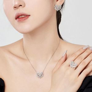 Dylam <b>Top</b> End Fine Jewelry Women Solid Sterling Silver Rhodium Plated Cluster Heart Shape Lab Diamond 5A Zirconia Stud <b>Earrings</b> - Product Image 2