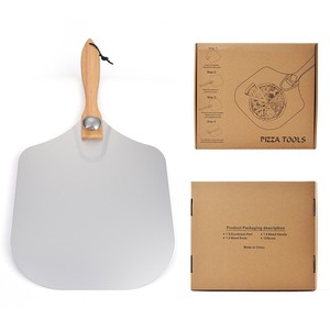Juego de Cortador y Pala para <span class=keywords><strong>Pizza</strong></span> Plegable de 12 Pulgadas con Mango de Madera y Aluminio Premium - Product Image 4