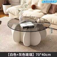 Table basse en verre trempé de luxe, minimaliste et contemporaine avec cadre en bois pour la maison, le bureau ou l'école