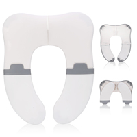 Siège de toilette pliable pour bébé en PP+TPE avec 4 ventouses antidérapantes et anti-pincement, portable, pour 0-12 mois