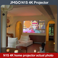 JMGO N1S 4K lazer projektör ev sineması 1250 ISO/1200 CVIA lümen kontrast 1600:1 Ultra HD Mini projektör Video