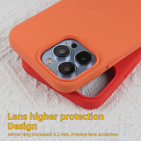 Coque de téléphone portable en silicone liquide souple, antichoc, protection intégrale, logo OEM, couleurs originales, pour iPhone 7 8 113 14 15 Promax