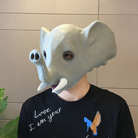 Masque d'éléphant réaliste en latex pour adultes, accessoire de déguisement amusant pour Halloween, carnaval, fête, cosplay, décoration