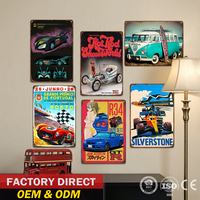 Insegna in Metallo Personalizzata Stile Vintage, Targa Auto Classica di Alta Qualità, Decorazione Murale per Bar, Casa, Garage, Poster in Metallo Verniciato UV