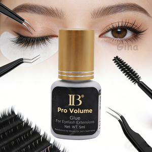 Colle pour extensions de cils individuels super résistante, séchage rapide en 1 seconde, IB <span class=keywords><strong>Pro</strong></span> Volume 5ml, sans latex, colle noire coréenne - Product Image 6