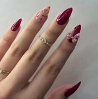 24 faux ongles à presser en gros avec colle pour nail art