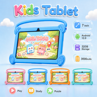 Tablet Edukasi 7 Inch Sistem Android untuk Anak, Promo Hot Sale, Cocok untuk Bermain Game, RAM 2+2GB, ROM 32GB