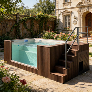 Piscine et spa portables en fibre de verre de 15 pieds avec toit, équipement en promotion, piscine à débordement, piscine conteneur - Product Image 3