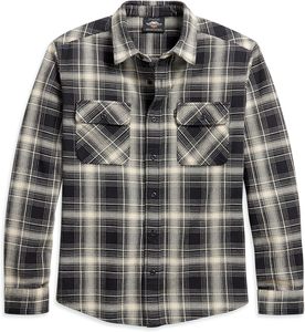 Custom Logo ODM Autumn <b>Men's</b> <b>Casual</b> <b>Double</b> <b>Pocket</b> Plaid <b>Shirts</b> Breathable Quick Dry Polyester/Cotton Wholesale - Product Image 2
