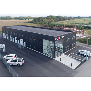 Miễn Phí Thiết Kế Đúc Sẵn Hội Trường Prefab Showroom Kết Cấu Thép Hội Thảo Kho Hội Trường Kim Loại Xây Dựng 4S Xe Showroom - Product Image 1