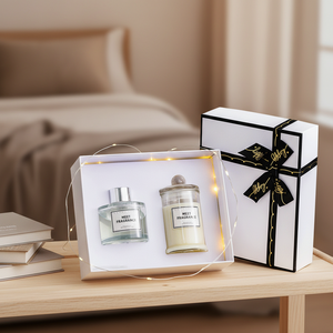 Difusor de Aromaterapia Artesanal con Varillas y Juego de Velas de Cera de Soja, Frasco de Vidrio Natural Ecológico, Regalo para el Día de la Madre, Ambientador - Product Image 3