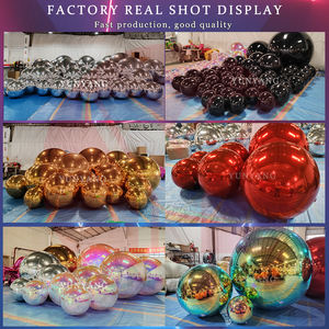 Ballon gonflable publicitaire géant en PVC pour décoration d'événements, discothèque, mariage, or, argent, sphère flottante, boule miroir, salon - Product Image 3