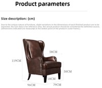Canapé individuel américain en cuir véritable première couche, style campagnard américain, cuir huilé ciré, fauteuil de loisirs haut de gamme pour salon, modèle Tiger