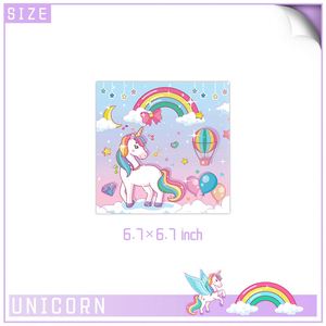 Juego de Platos de Papel para Niños, Diseño de Unicornio, para Cena, Picnic, Aire Libre, Platos y Vasos Desechables, Kits de Artículos para Fiestas - Product Image 5
