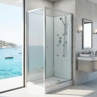 Cabine de douche intelligente écologique sans plomb, cabine de douche numérique pour projet de construction écologique