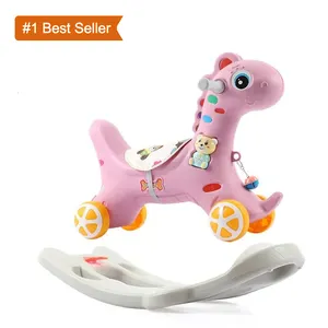 Istaride Baby Ride On Toys Indoor Multi-funzionale unicorno a dondolo cavallo per i più piccoli bambino sedia a dondolo giocare giocattoli per bambini