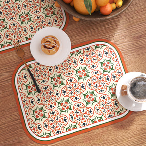 2025 New Arrival PVC Digital Print <strong>Wipeable</strong> Reusable Waterproof <strong>Placemats</strong> for Decoration Tables - Product Image 2