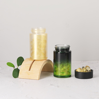 Flacon en verre hermétique rond de 120 ml pour suppléments, avec couvercle à vis CRC, pour gommes capillaires à couleur dégradée personnalisée