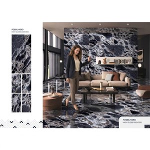 Azulejos de Porcelana Cerámica Athena con Aspecto de Madera Negra, 600x1200mm, Mate, para Pisos y Paredes de Hoteles y Villas - Product Image 3