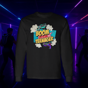 T-shirt a maniche lunghe da adolescente Boom Official, girocollo, stampa digitale, unisex, per adolescenti, ritorno a scuola, laurea - Product Image 2