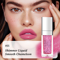 Kosmetik Kecantikan Lipstik Cair Duochrome Chameleon Holographic Shimmer Lipgloss Oem Glitter Makeup Chameleon Lip Gloss