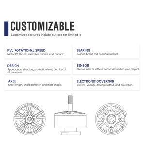 6210 헤비 리프트 드론 브러시리스 모터 180KV, 150kg 탑재용 화물 드론을 위한 산업용 BLDC 모터 - Product Image 6