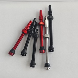 Tiges de valve Presta sans chambre à air en aluminium CNC 44mm 65mm 85mm, valves de vélo légères avec outil de démontage et capuchon pour vélos de route et VTT - Product Image 4