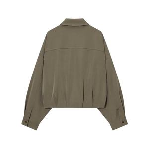 Chaqueta de Piloto para Mujer ZA, Estilo Vintage, Casual, Tejida, con Cierre, Primavera 2026, Nueva Moda, Simple, Versátil, con Dobladillo Plisado - Product Image 2