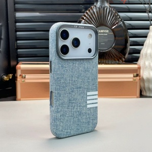 Funda Magnética de Lujo para Teléfono, en Tela de Lino, para iPhone 17, 12, 13 Pro Max, 17 Air, 14, 15, 16 Plus, con Marco Metálico para la Lente, a Prueba de Golpes - Product Image 3