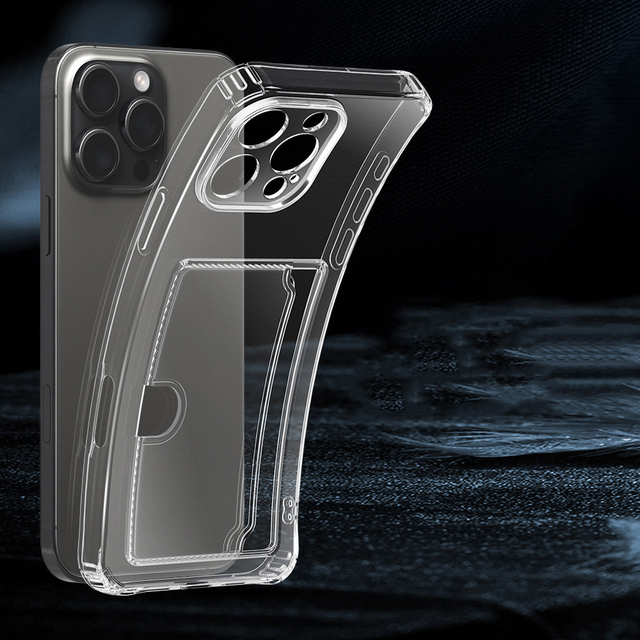 TPU Wallet Soft Shockproof Cover Case for iPhone 15 Plus 14 11 Pro Max 13 12 Mini 7 8 16 Plus Side Card Slot Soft TPU Phone Case