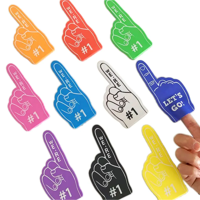 Akzeptiert kleine Mengen von benutzer definierten Mini-Sportspielen, die EVA Foam Finger Hand jubeln