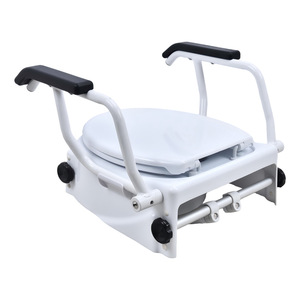 Rehausseur de toilette avec accoudoirs et couvercle, tapis portable pour augmenter la hauteur, pour les soins de réadaptation des personnes âgées - Product Image 5