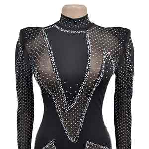 Nuevo Mono de Mujer 2026 con Bordado, de Moda para Club, de Lujo, de Marca Famosa, con Malla y Manga Larga - Product Image 5