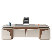 Bureau de direction moderne en bois de luxe, finition brillante, pour bureau de PDG, mobilier de bureau modulaire, Scrivania