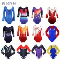 Leotardos de Gimnasia para Niñas Adultas, Diseño Personalizado, Venta al Por Mayor, con Logotipo Personalizado, Tejido Transpirable y de Secado Rápido de Nailon/Cachemira