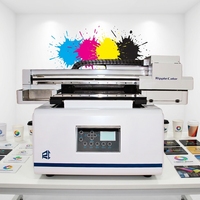 Imprimante à plat UV numérique A2 pour bouteilles en plastique, métal et verre, machine d'impression UV multicolore avec fonction rotative