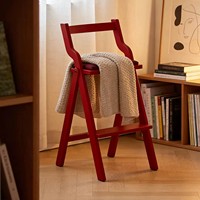 Tabouret de bar pliant, chaise échelle, chaise en A, bois massif, design moderne, usage commercial pour restaurant et cuisine, petit appartement