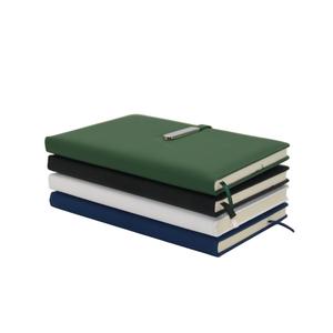 Kinh Doanh Văn Phòng A5 Máy Tính Xách Tay Với Màu Đen Linen Da Bìa Ý Tưởng Sản Phẩm Mới-Khóa Từ Tính Bìa Cứng PU Chủ Bút Tạp Chí - Product Image 3