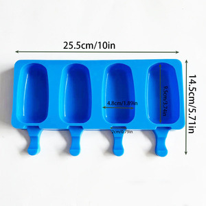 Fabrikneue Silikon-Eisformen für Eis am Stiel – Wiederverwendbare Eisformen aus lebensmittelechtem Silikon für DIY-Gefrierdessen - Product Image 4