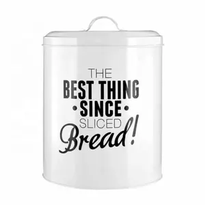 Food-grade Metal Powder Paint Bread Bin Bread Storage Container Tin Bread Box for Kitchen Counters