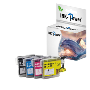 ENCRE-PUISSANCE LC60 LC61 LC65 Premium Couleur Compatible <span class=keywords><strong>Cartouche</strong></span> D'encre jet d'encre pour <span class=keywords><strong>Brother</strong></span> MFC-495CW MFC-J265w MFC-J615W <span class=keywords><strong>Imprimante</strong></span> - Product Image 1